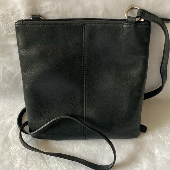 Black Fossil Pebble Leather Crossbody Purse Bag - Picture 2 of 7